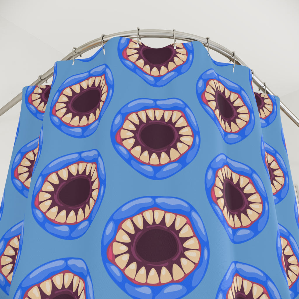 Sharp-Toothed Monster Mouth Shower Curtain Gift: Audacious Art for Edgy Homes