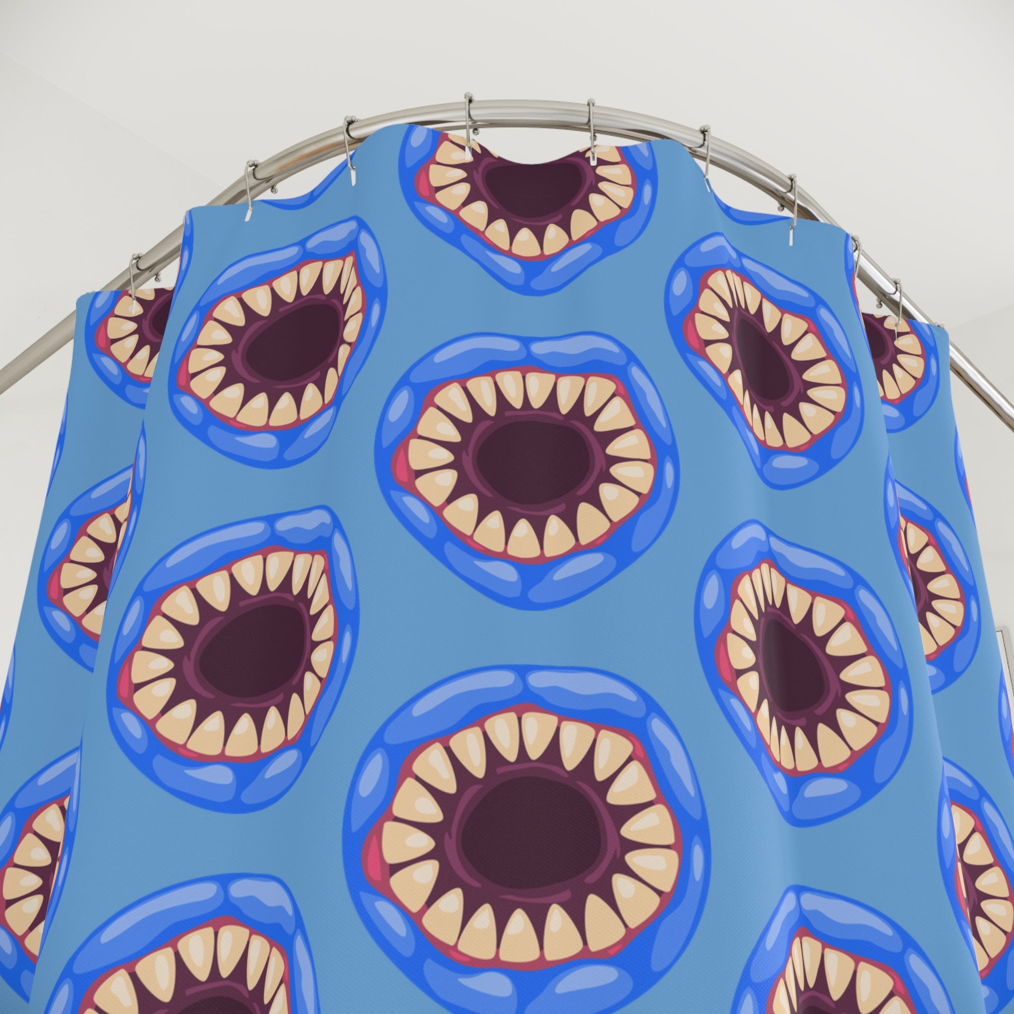 Sharp-Toothed Monster Mouth Shower Curtain Gift: Audacious Art for Edgy Homes