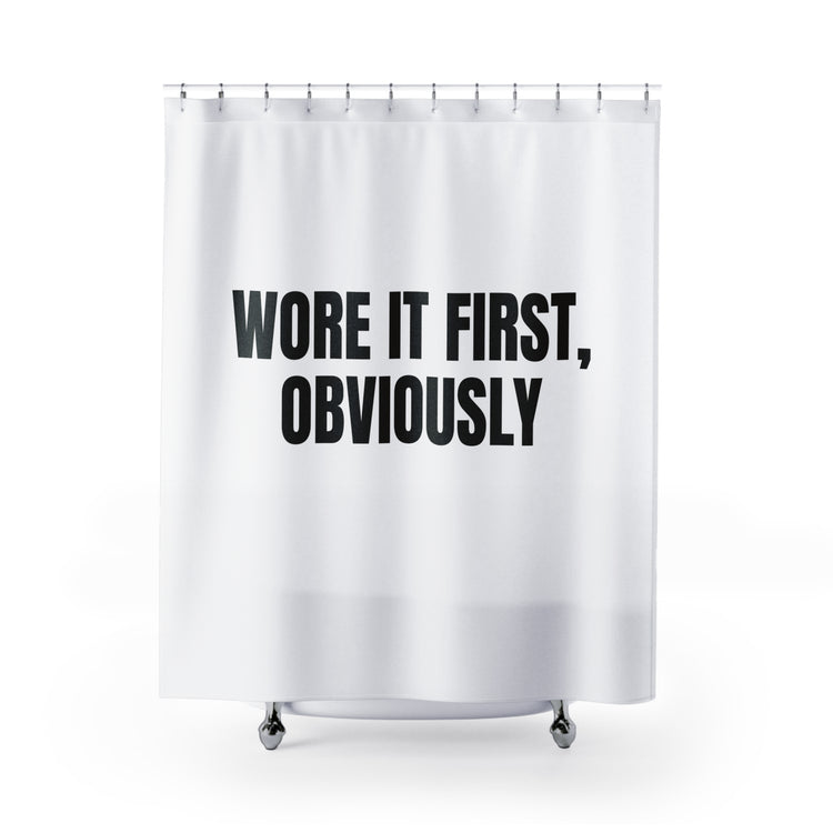 Wore It First, Obviously Printed Shower Curtain for Bold Bathrooms design