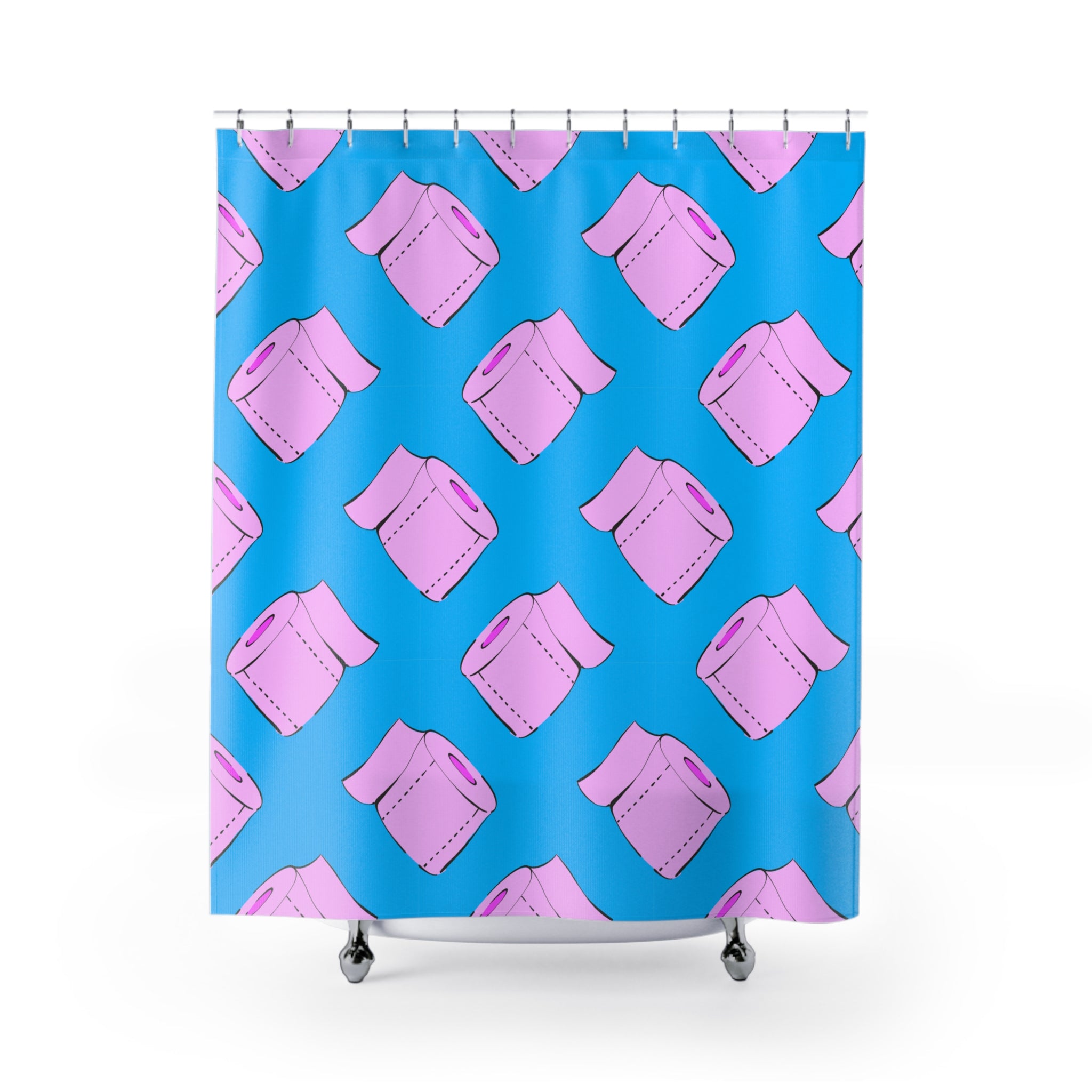 Toilet Paper Roll Pattern Shower Curtain Gift: Witty Bathroom Humor for Quirky Homes