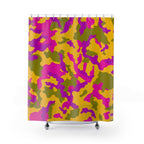 Minimalist Pink & Gold Camo Shower Curtain Gift for Fearless Style