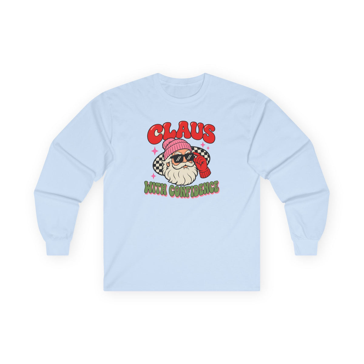 Claus With Confidence long sleeve tee – original NewGiftDay design, view 4