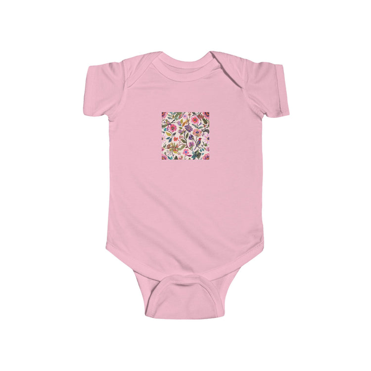 Blush Bird Garden Printed for Tiny Blooms baby bodysuit in pink – original NewGiftDay design