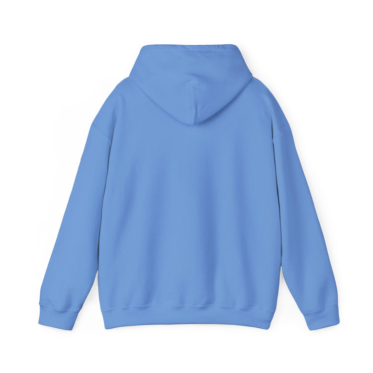 Bigfoot Christmas List™ Hooded sweatshirt in carolina-blue – original NewGiftDay design