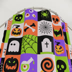 Checkerboard Halloween Icon Shower Curtain Gift: Maximalist Fun for Spooky Season