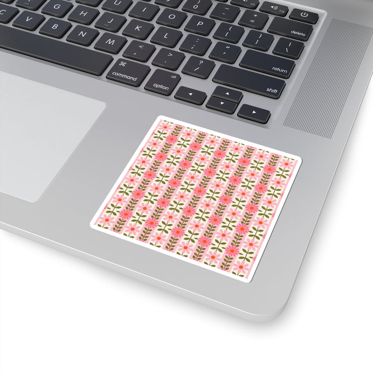 Retro Daisy Blooms Kiss-Cut Stickers design