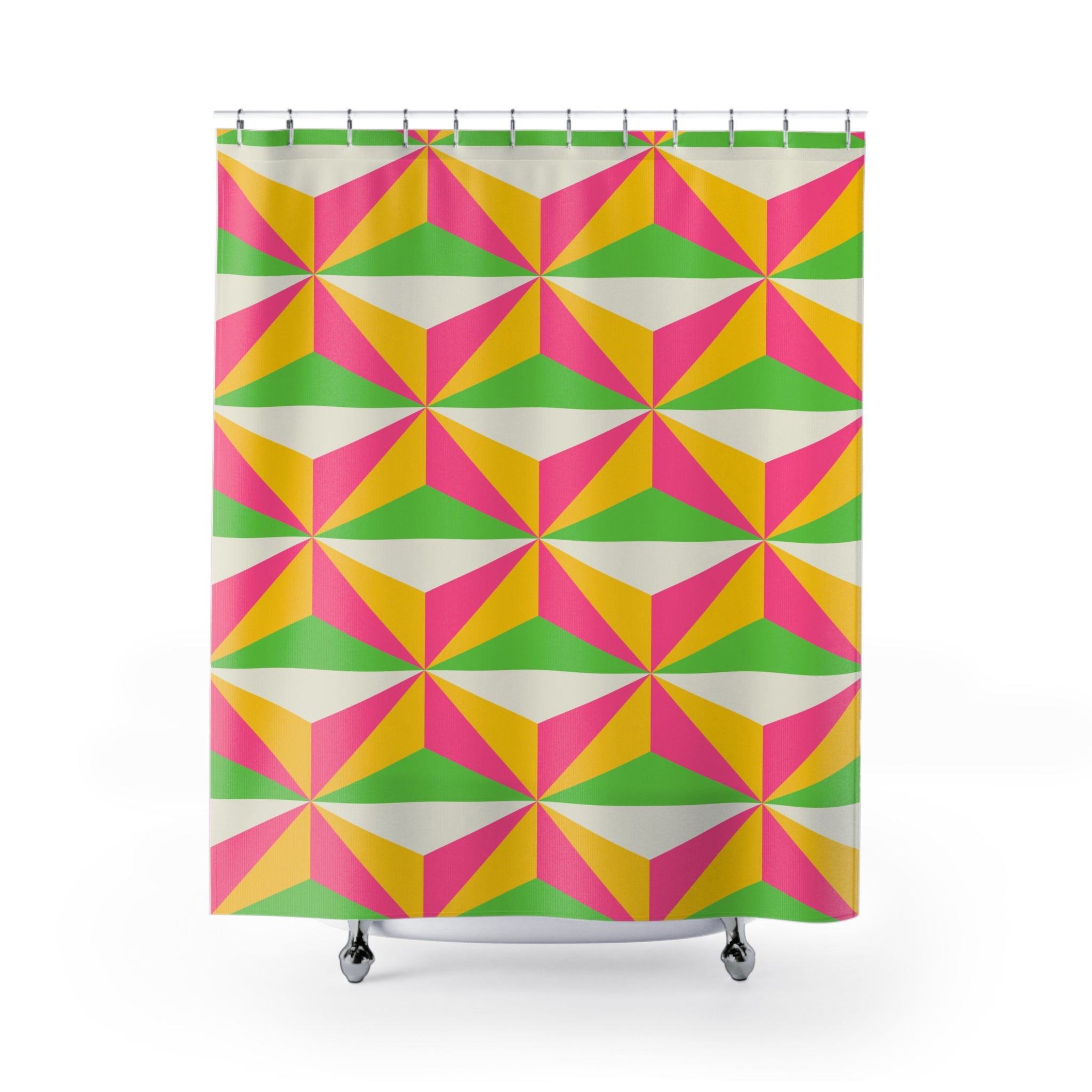 3D Optical Illusion Shower Curtain Gift: Geometric Joy for Modern Upgrades
