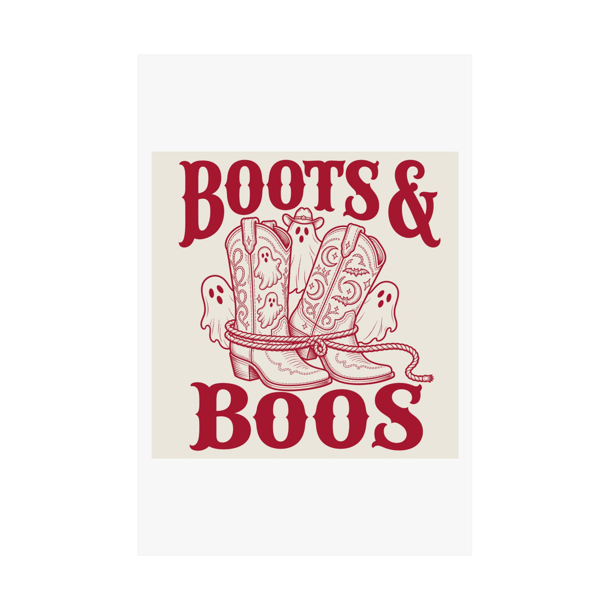 Western Boots Boo Glow poster – original NewGiftDay design, view 2