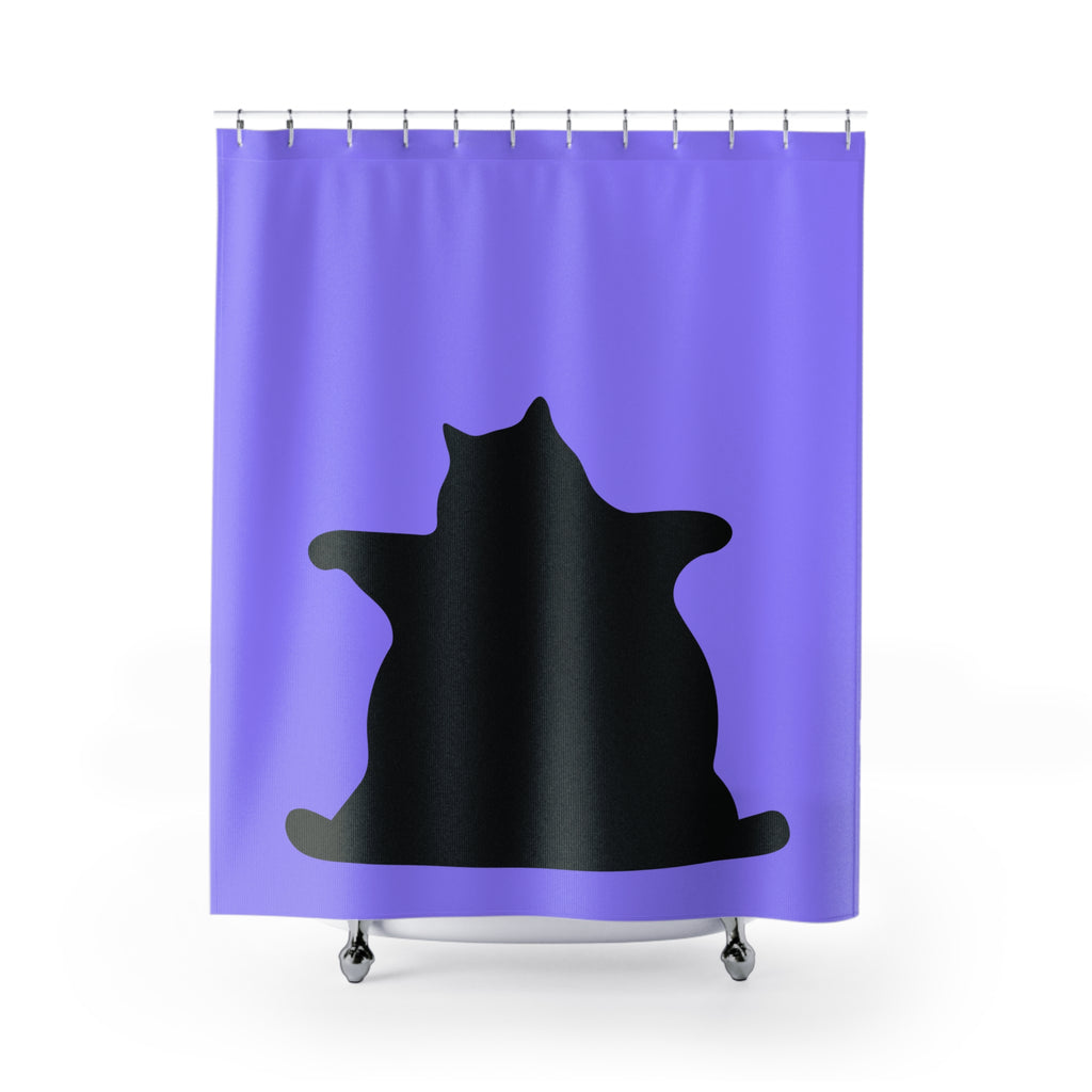 Black Bear-Rug Cat Shower Curtain Gift: Hilarious Novelty for Maximalists
