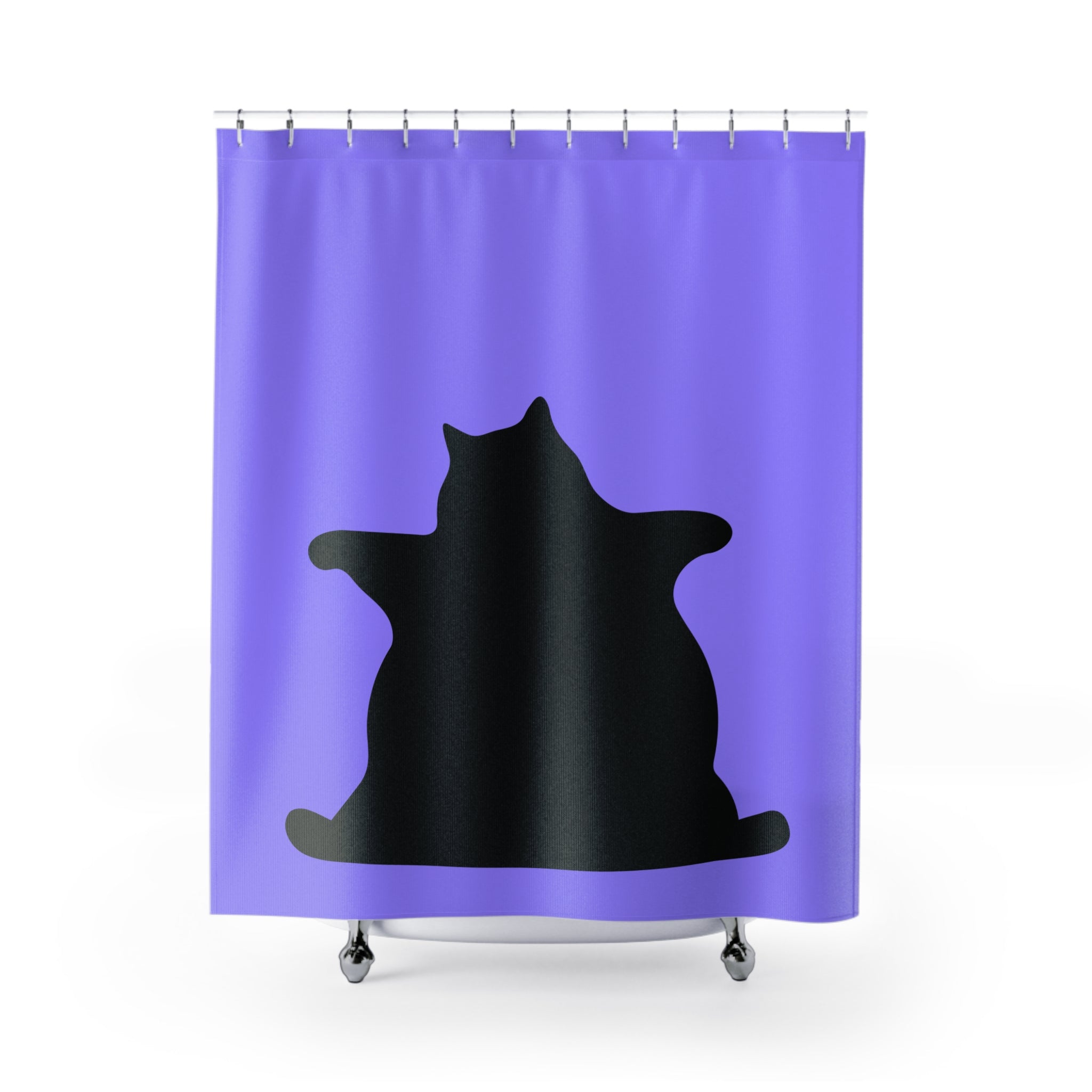 Black Bear-Rug Cat Shower Curtain Gift: Hilarious Novelty for Maximalists