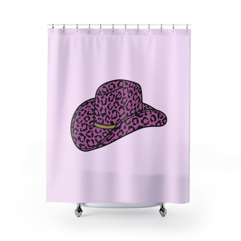 Purple Leopard Cowboy Hat Shower Curtain Gift: Y2K Western for Bold Homes