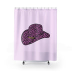 Purple Leopard Cowboy Hat Shower Curtain Gift: Y2K Western for Bold Homes