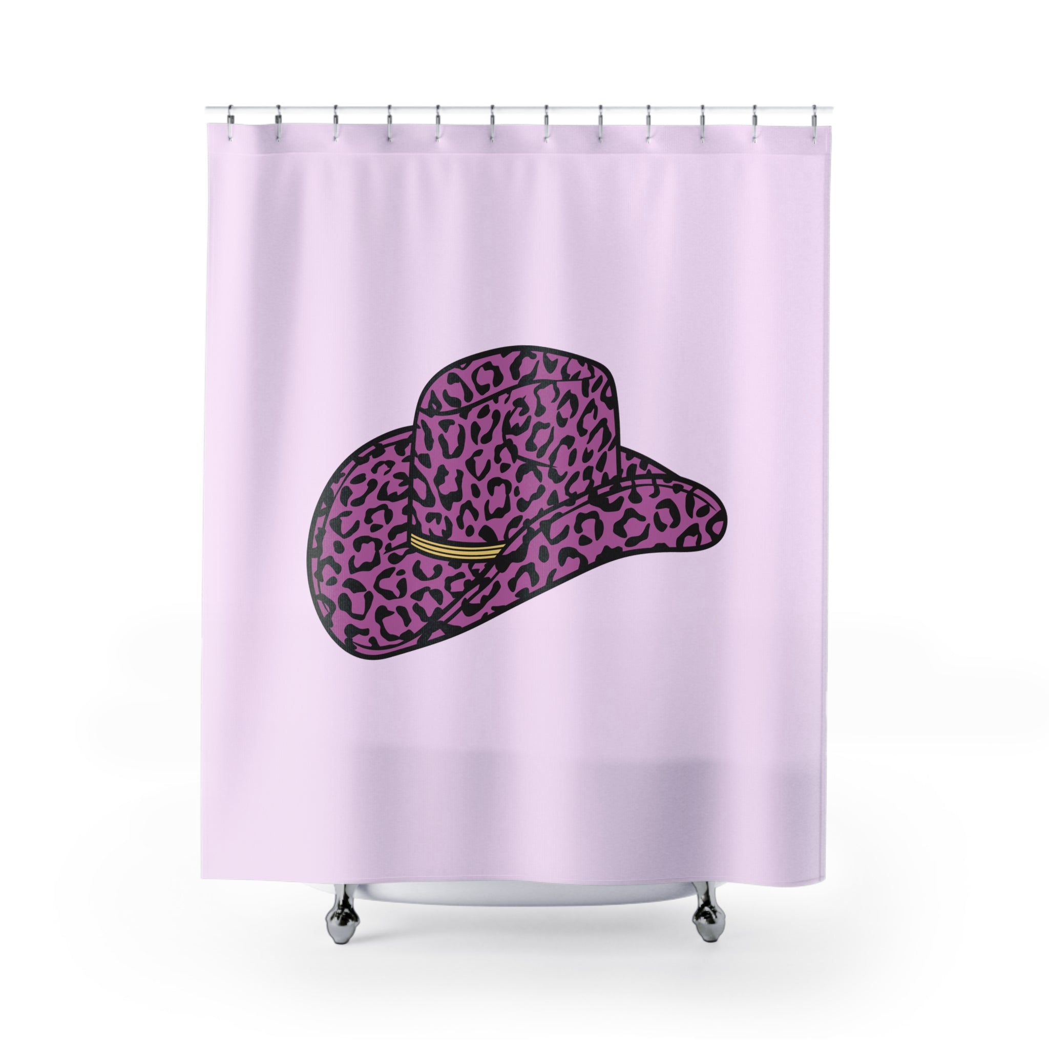 Purple Leopard Cowboy Hat Shower Curtain Gift: Y2K Western for Bold Homes