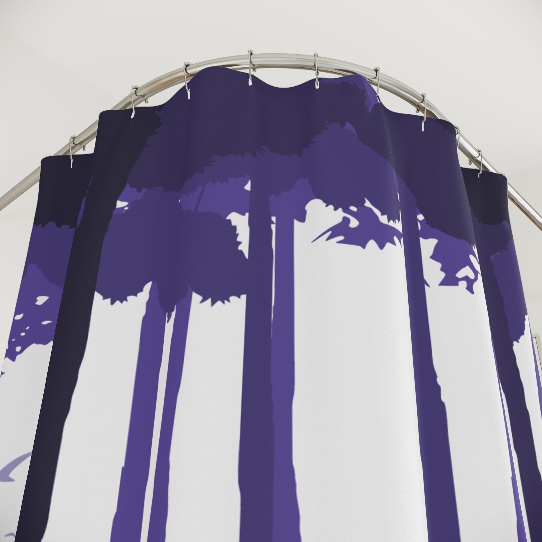 Hand-Drawn Purple Zen Shower Curtain Gift: Organic Minimalist for Mindful Homes