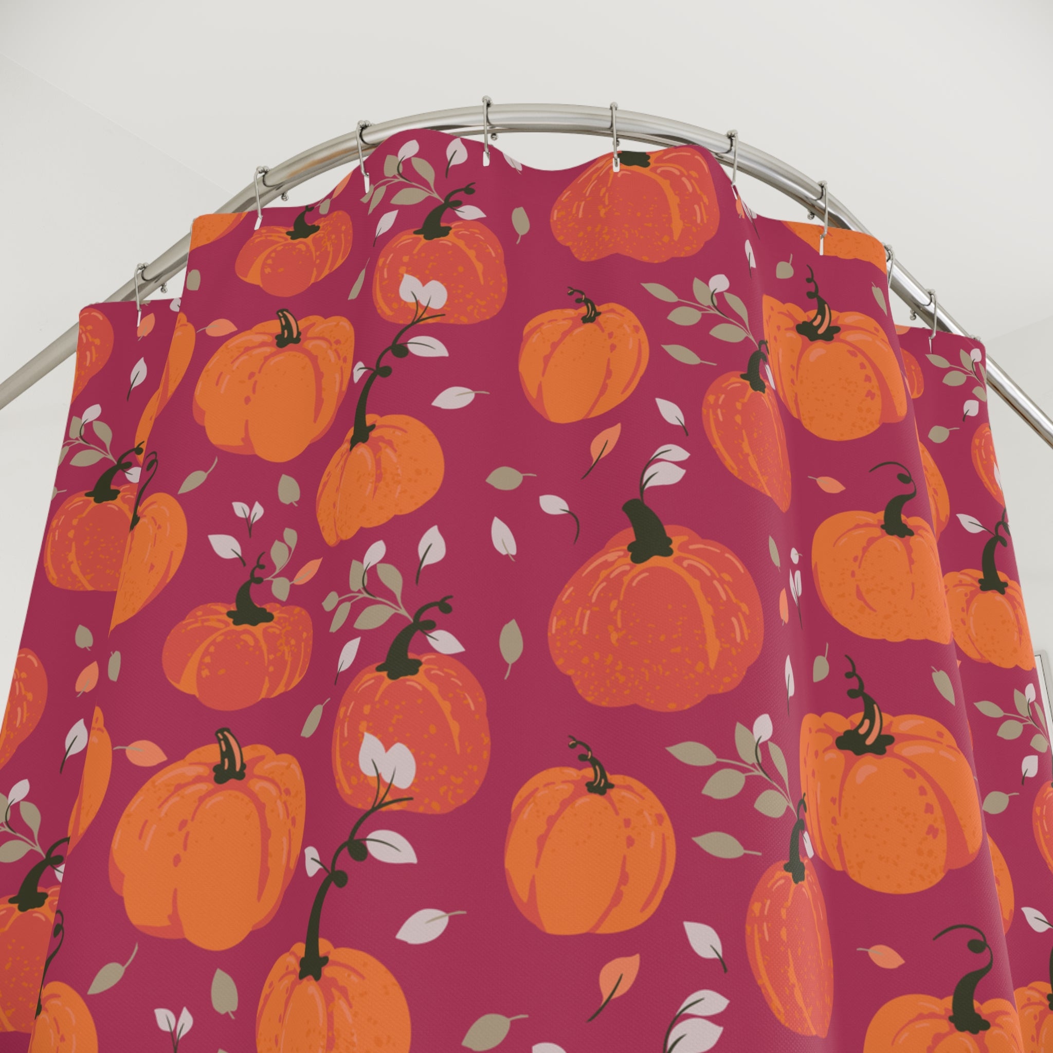 Rustic Pumpkin Patch Pattern Shower Curtain Gift: Cozy Autumn for Festive Homes