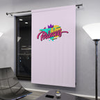 90s Style Princess Geometric Design On Soft Pink Blackout Window Curtain