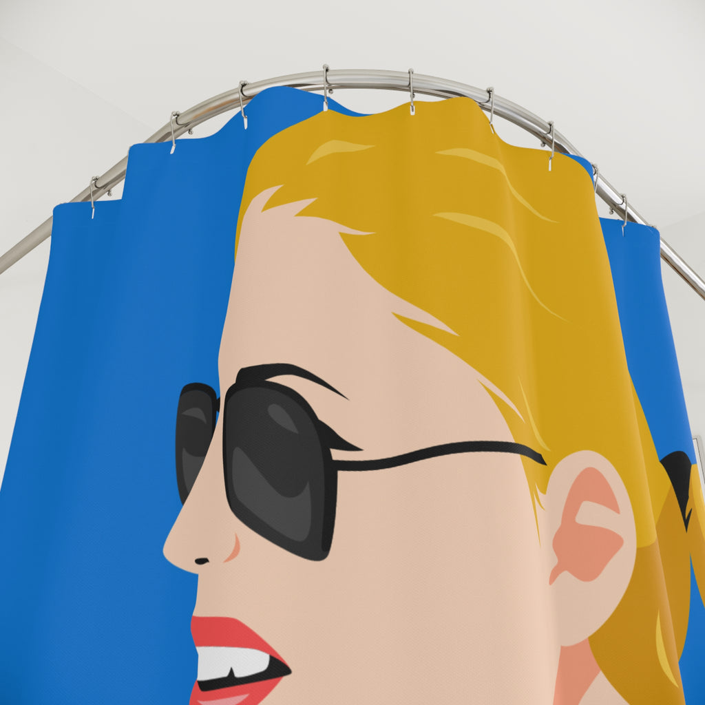 Pop Art Glamour Woman Shower Curtain Gift: Retro Chic for Bold Bathrooms