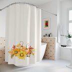 Elegant Autumn Harvest Floral Shower Curtain Gift: Festive Fall for Sophisticated Homes