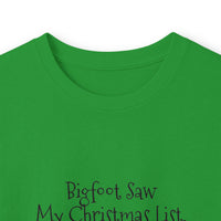 Bigfoot Christmas List long sleeve tee – original NewGiftDay design, view 53