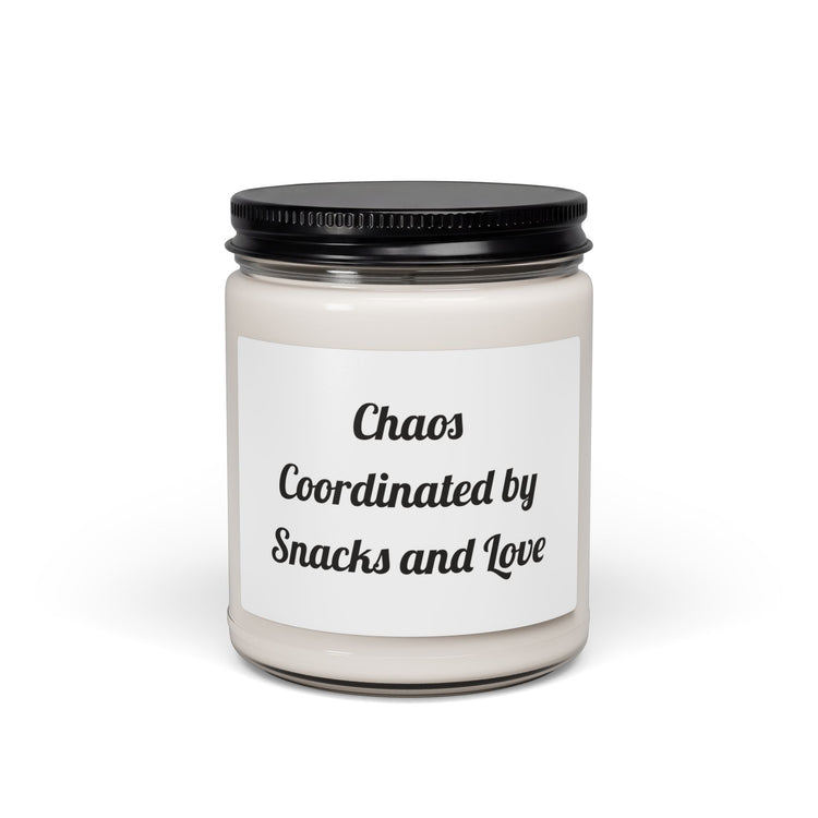 Chaos Coordinated by Snacks and Love Scented Soy Candle for Family Evenings design
