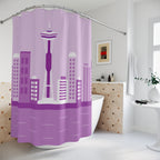 Seattle Cityscape Skyline Shower Curtain Gift: Modern Urban Art for PNW Lovers