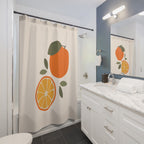 Minimalist Orange Slice Art Shower Curtain Gift: Fresh Citrus Charm for Bright Homes