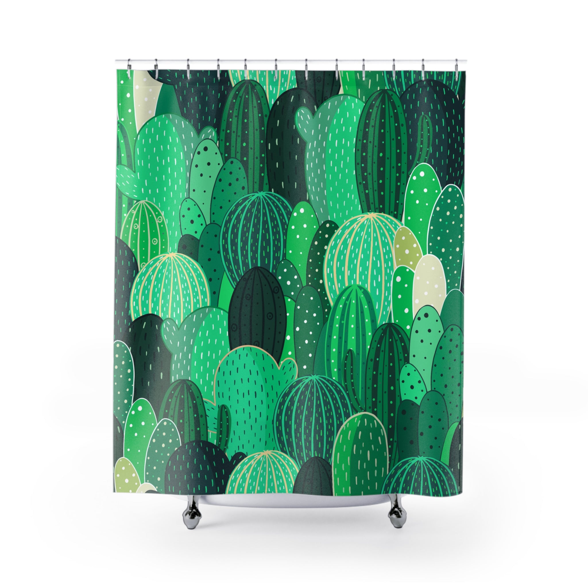 Cactus Shower Curtain by, Tropical Bathroom Decor, Greenery Home Accent, Boho Style Gift, Unique Bathroom Accessories