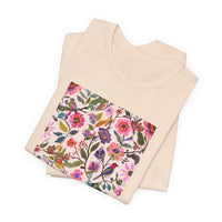 Blush Bird Garden DTG Printed for Spring Smiles T-shirt – original NewGiftDay design, view 20