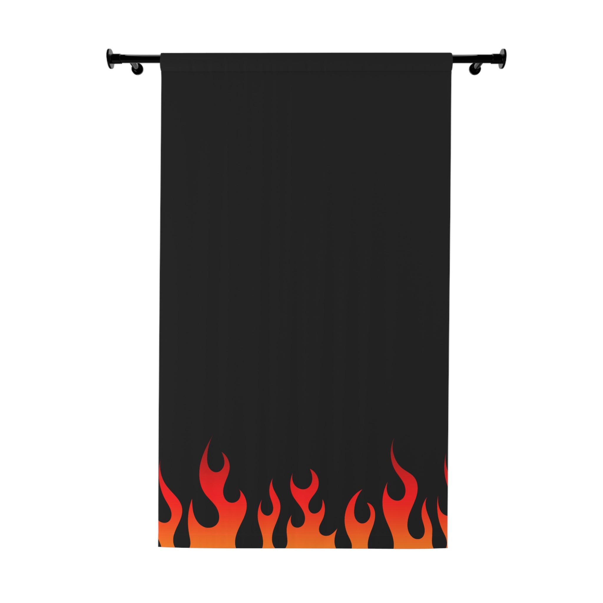 Flame On Black and Fire Blackout Window Curtain