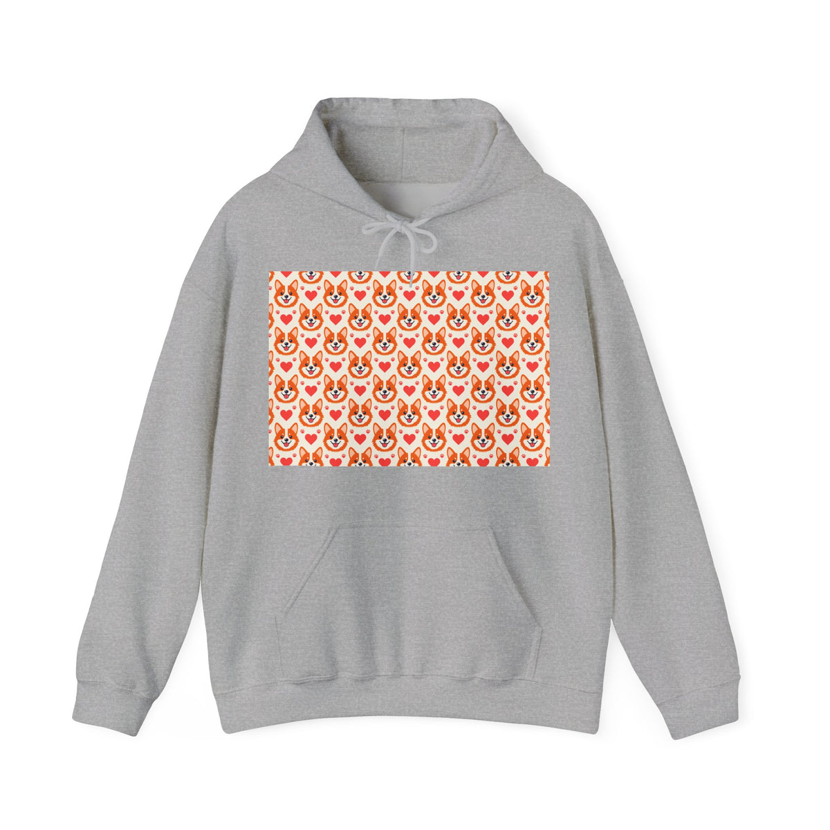 Corgi Hearts™ Hooded sweatshirt – original NewGiftDay design, view 3