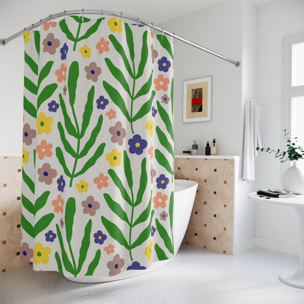 Whimsical Botanical Shower Curtain Gift: Organic Comfort for Nature Lovers