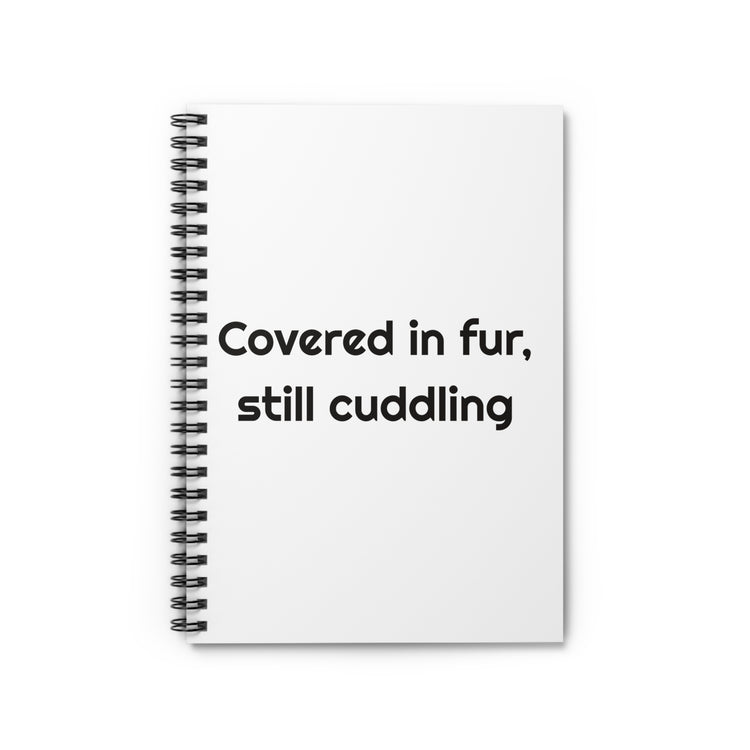 Covered in fur still cuddling Spiral for Pet Lists notebook – original NewGiftDay design