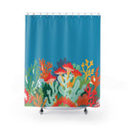 Vibrant Coral Reef Shower Curtain Gift: Underwater Escape for Coastal Homes