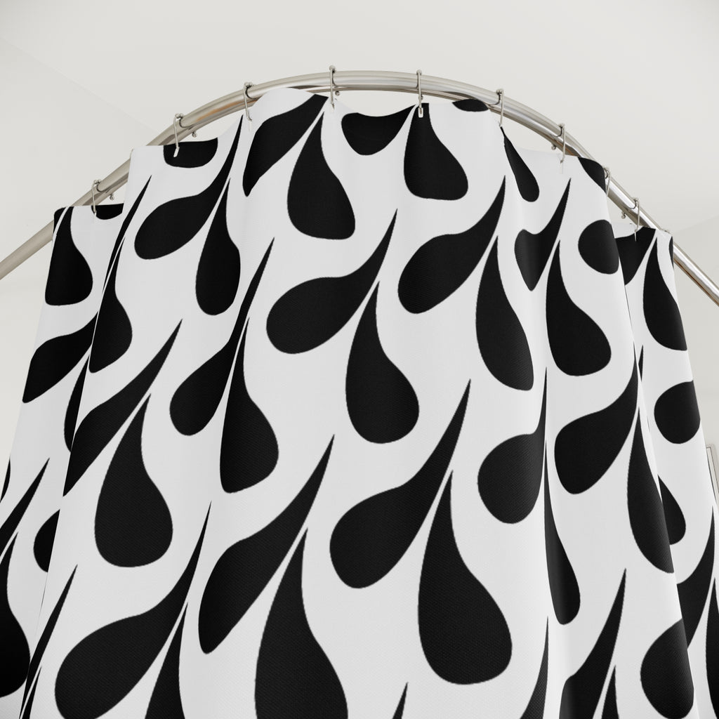 Abstract Water Drops Shower Curtain