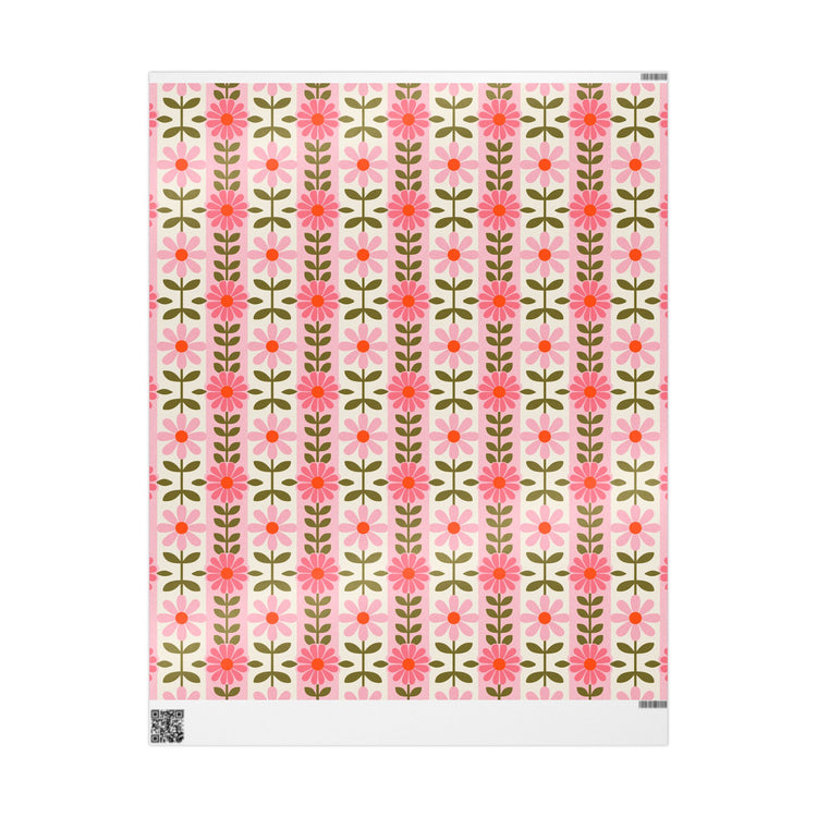 Retro Daisy Blooms Wrapping Papers design