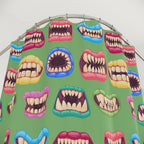 Quirky Monster Mouths Pattern Shower Curtain Gift: Playfully Spooky for Unique Homes