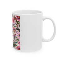 Blush Bird Garden Ceramic Coffee for Bloomy Mornings mug – original NewGiftDay design, view 4