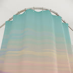 Tranquil Lake Sunset Shower Curtain Gift: Serene Horizons for Peaceful Homes