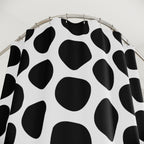 Black and White Bookoo Dots Shower Curtain