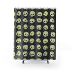 Quirky Cartoon Skull Pattern Shower Curtain Gift: Playful Spooky for Unique Homes