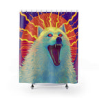 Electric Howling Wolf Shower Curtain Gift: Primal Power for Wild Hearts