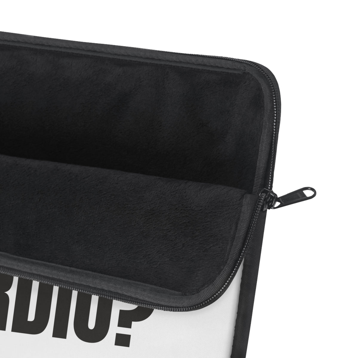 Does This Count as Cardio Padded for Desk Days laptop sleeve – original NewGiftDay design, view 3