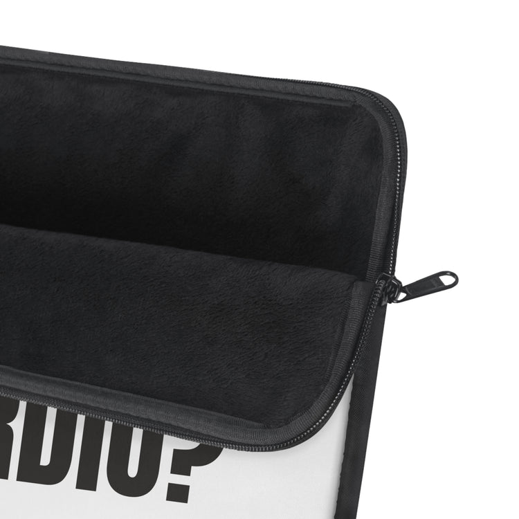 Does This Count as Cardio Padded for Desk Days laptop sleeve – original NewGiftDay design, view 3