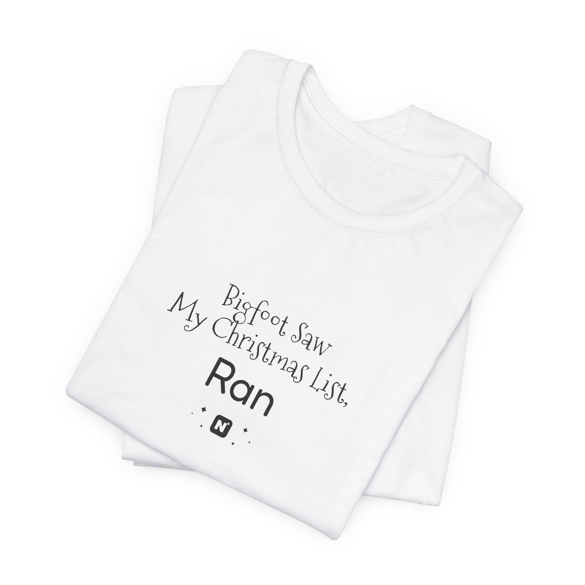 Bigfoot Christmas List T-shirt – original NewGiftDay design, view 68