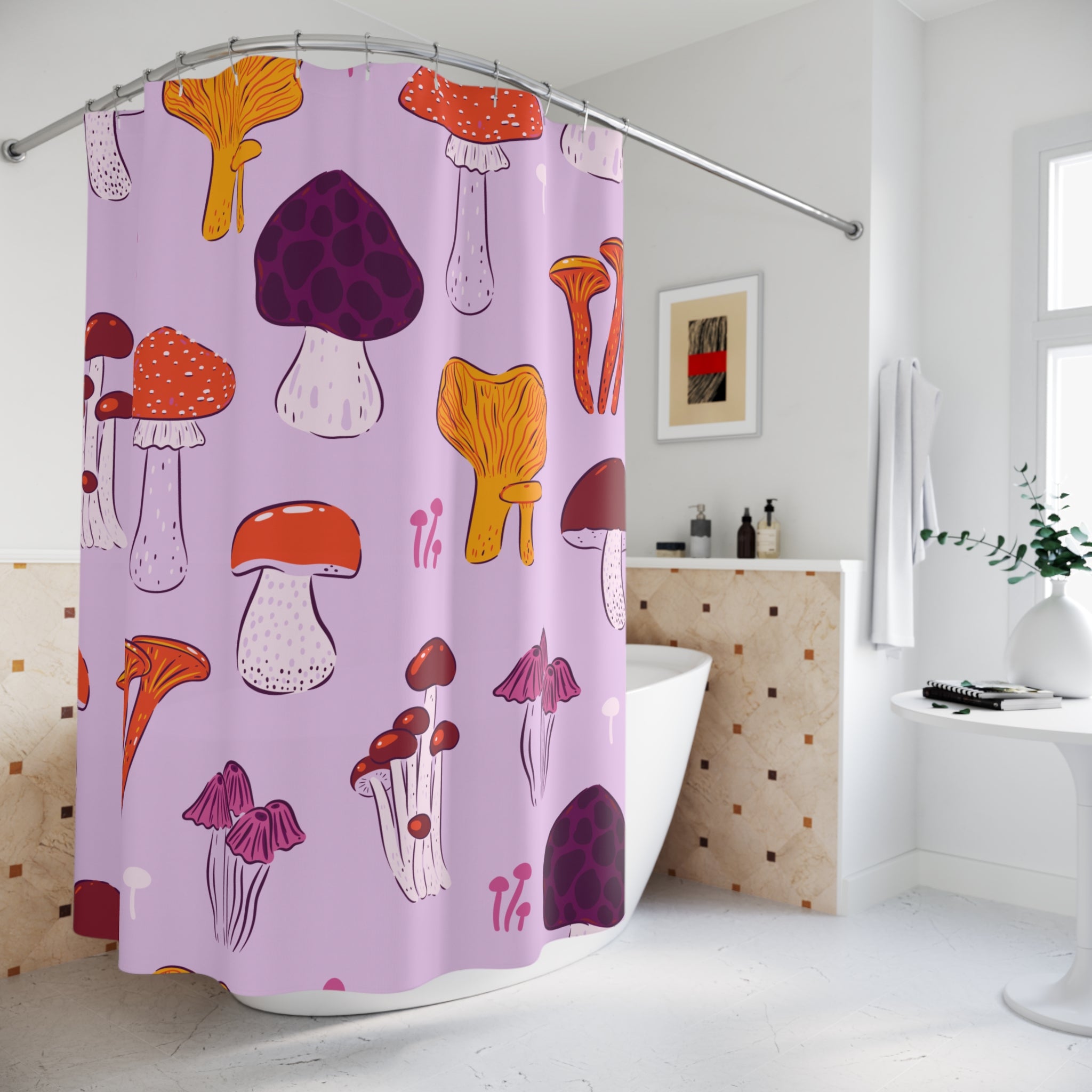 Whimsical Mushroom Forest Shower Curtain Gift: Enchanted Nature for Cozy Homes