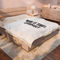 Wore It First Obviously Velveteen Plush Throw for Cozy Sass blanket – original NewGiftDay design, view 4
