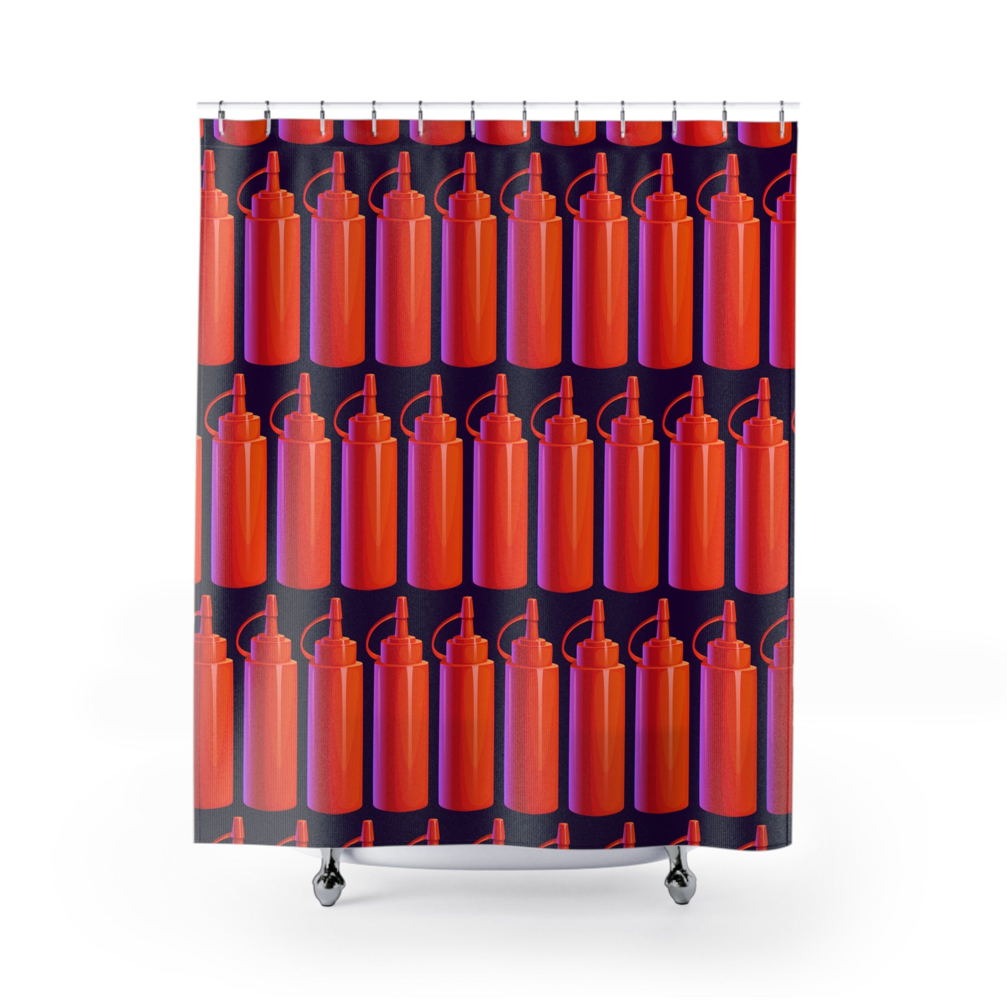 Ketchup Bottle Pop Art Shower Curtain Gift: Graphic Edge for Foodie Homes