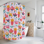 Folk Art Floral Shower Curtain Gift: Bohemian Whimsy for Cheerful Homes