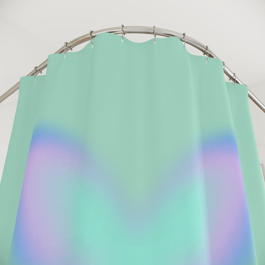 Pastel Aura Butterfly Shower Curtain Gift: Serene Gradient for Dreamy Homes