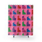 Multi-Color Roller Skate Pattern Shower Curtain Gift: Retro Pop for Playful Homes